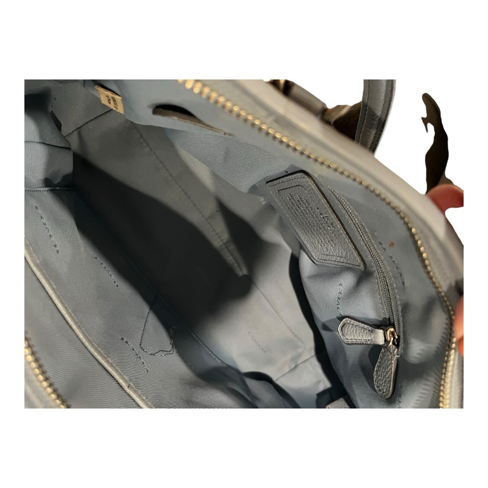 Coach Nolita Blue Floral print pebbled leather satchel shoulder bag - Picture 8 of 11